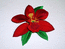 красна орхидэя- брошь 9х10 см